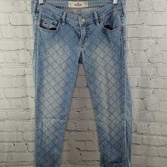 Hollister Denim - Hollister embroidered skinny jeans
